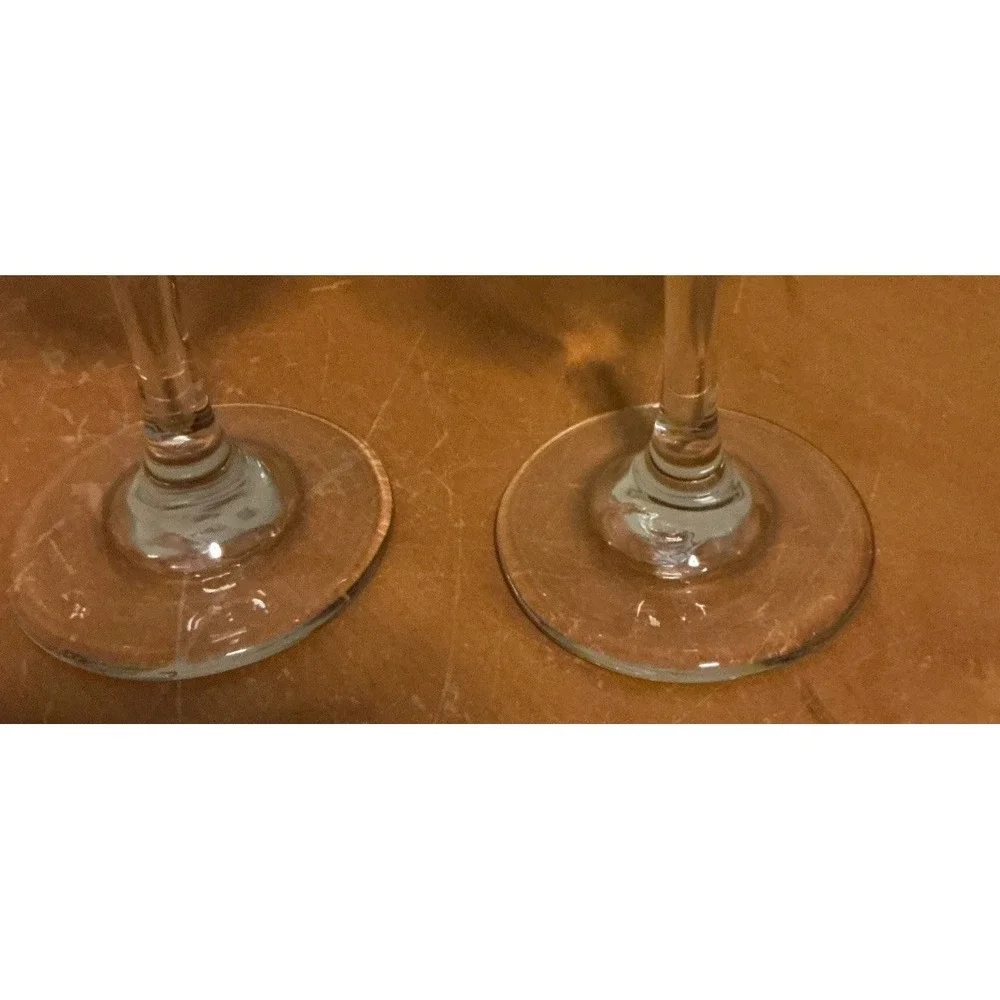 Libbey Winter Scene Set Of 3 Wine Water Glasses Frosted Trees Gold Rims - Picture 6 of 9